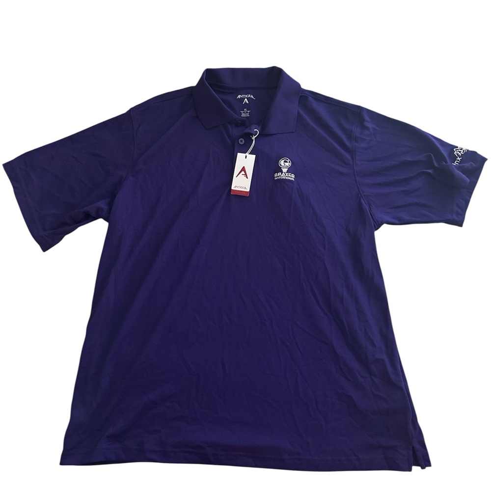 NWT Antigua Men's Purple Polo Golf Shirt XL